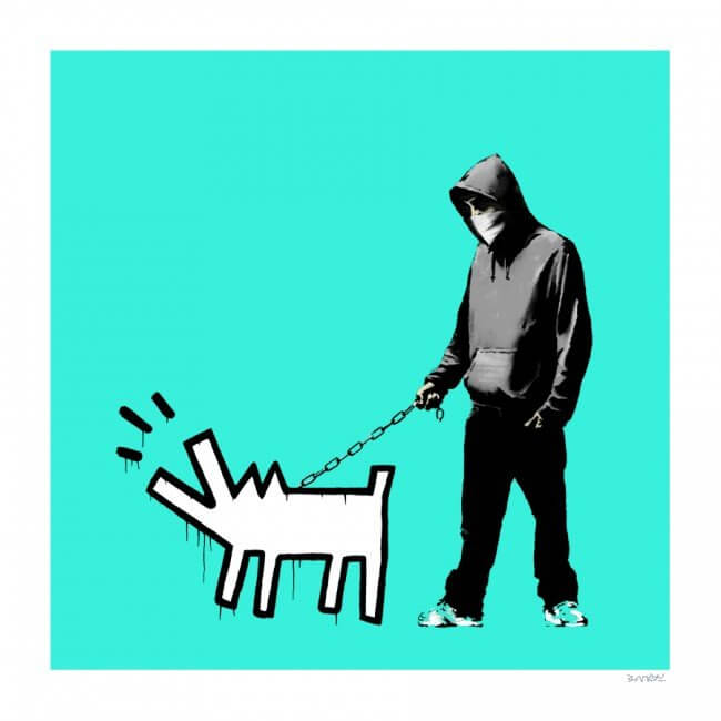 Banksy Choose Your Weapon Turquoise Print Graffitistreet