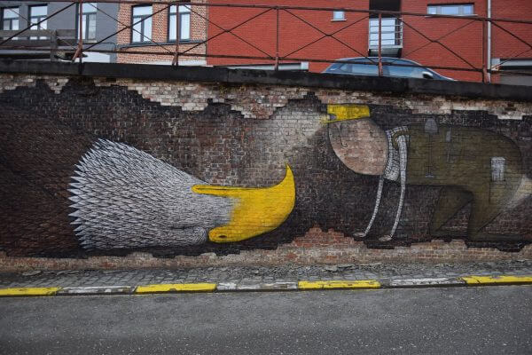 Bisser street art mural Arendschot in Aarschot Belgium