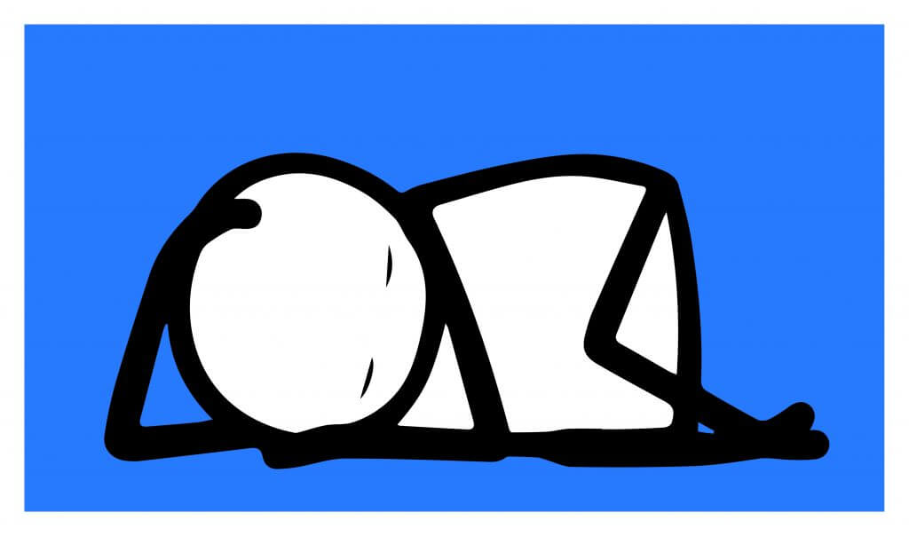 Stik -Sleeping Baby (Blue) Print