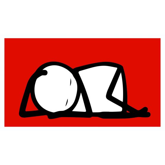 Stik -Sleeping Baby (Red) Print