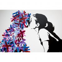 3Fountains - The Kiss (Red & Blue edition) AP Canvas