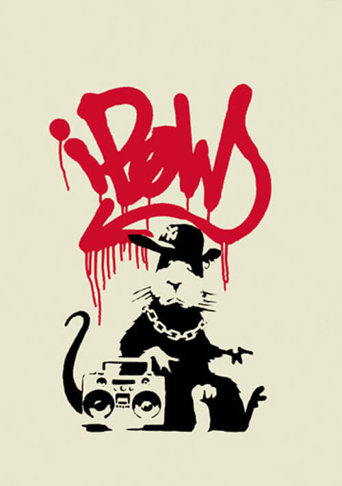 Banksy - Gangsta Rat (unsigned) Print