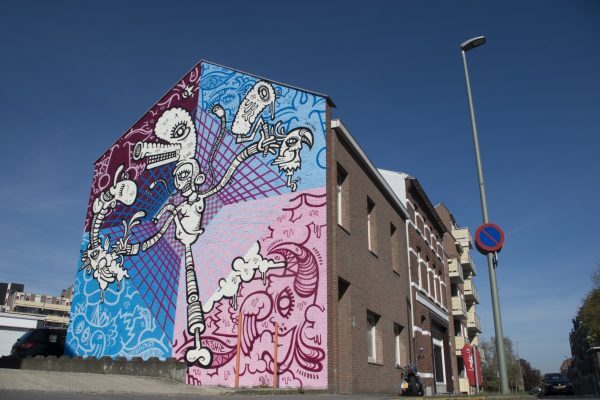 Joachim and KShit Street Art Collaboration Heerlen