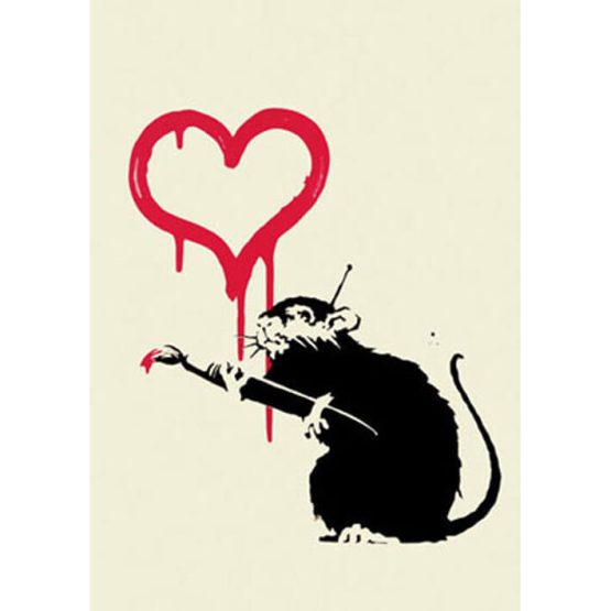 Banksy - Love Rat (Unsigned) Print