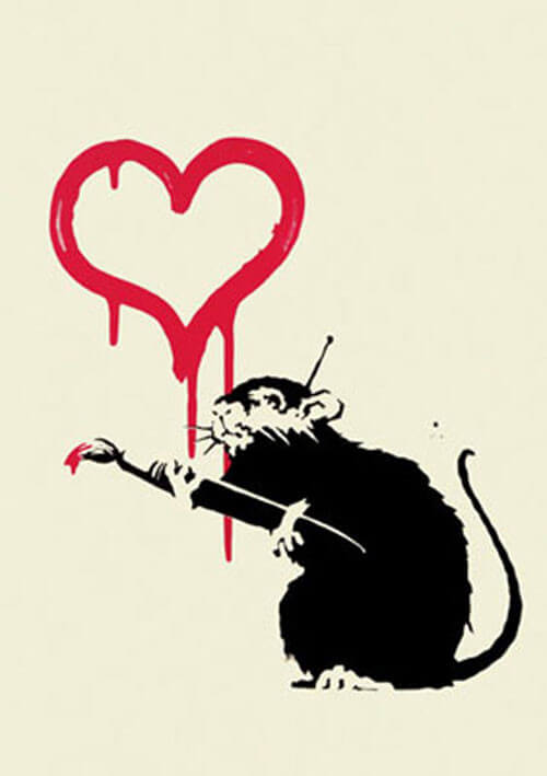 Banksy - Love Rat (Unsigned) Print