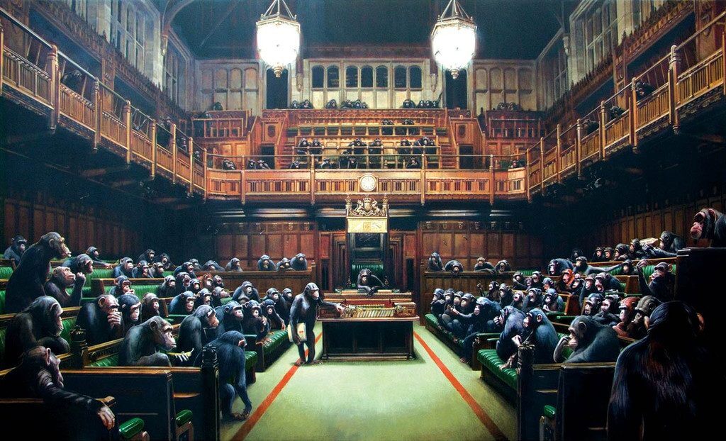 Banksy - Monkey Parliament Poster