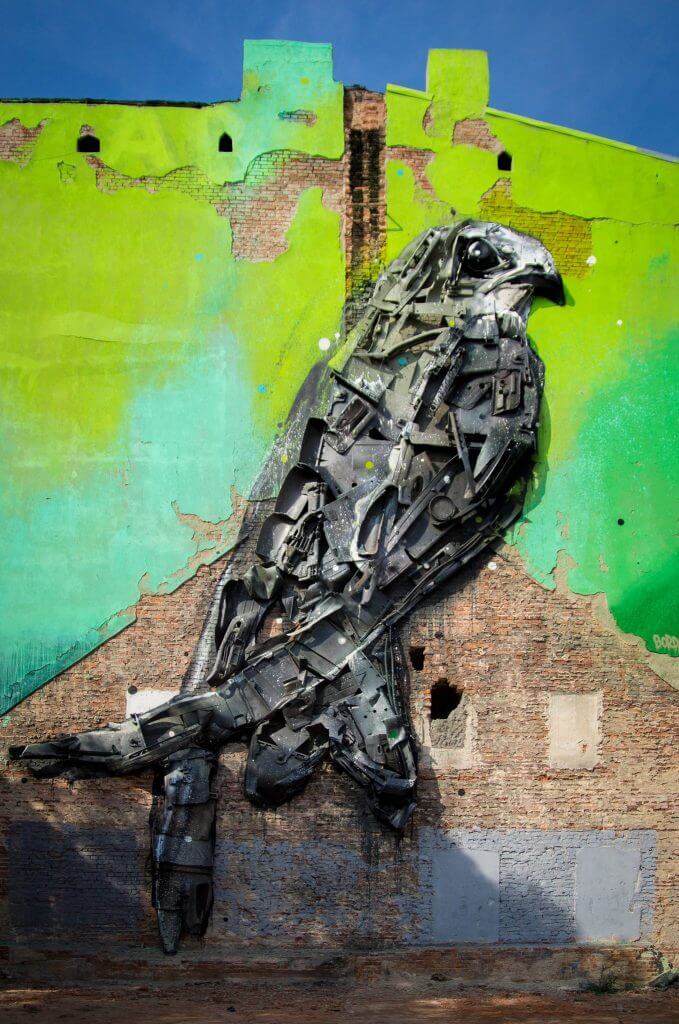 Bordalo II, Urban Forms street art gallery, Lodz, Poland