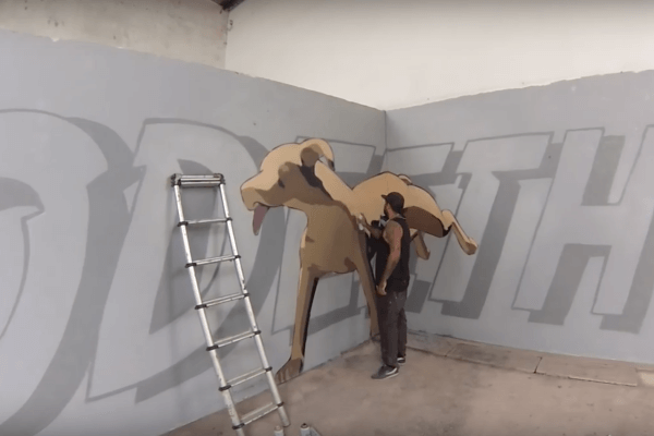 Odeith, Dream the impossible... do the incredible. Running Dog. Photo credit Odeith