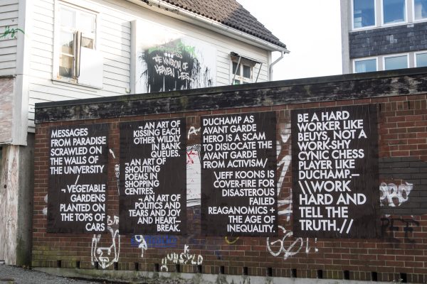 Robert Montgomery, Nuart Festival, Norway 2016. Photo credit John Rodger