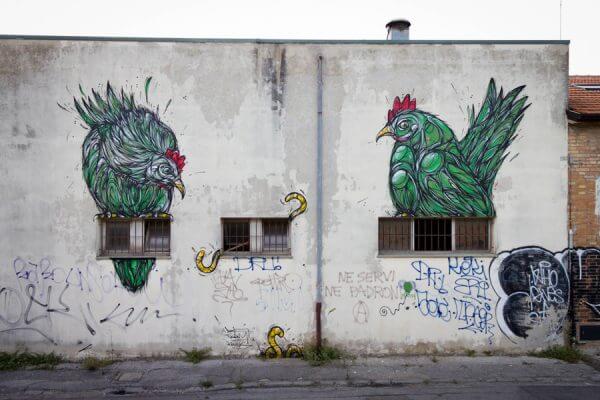 Dzia, Subsidence Street Art Festival, Ravenna, Italy. Photo credit Subsidence.