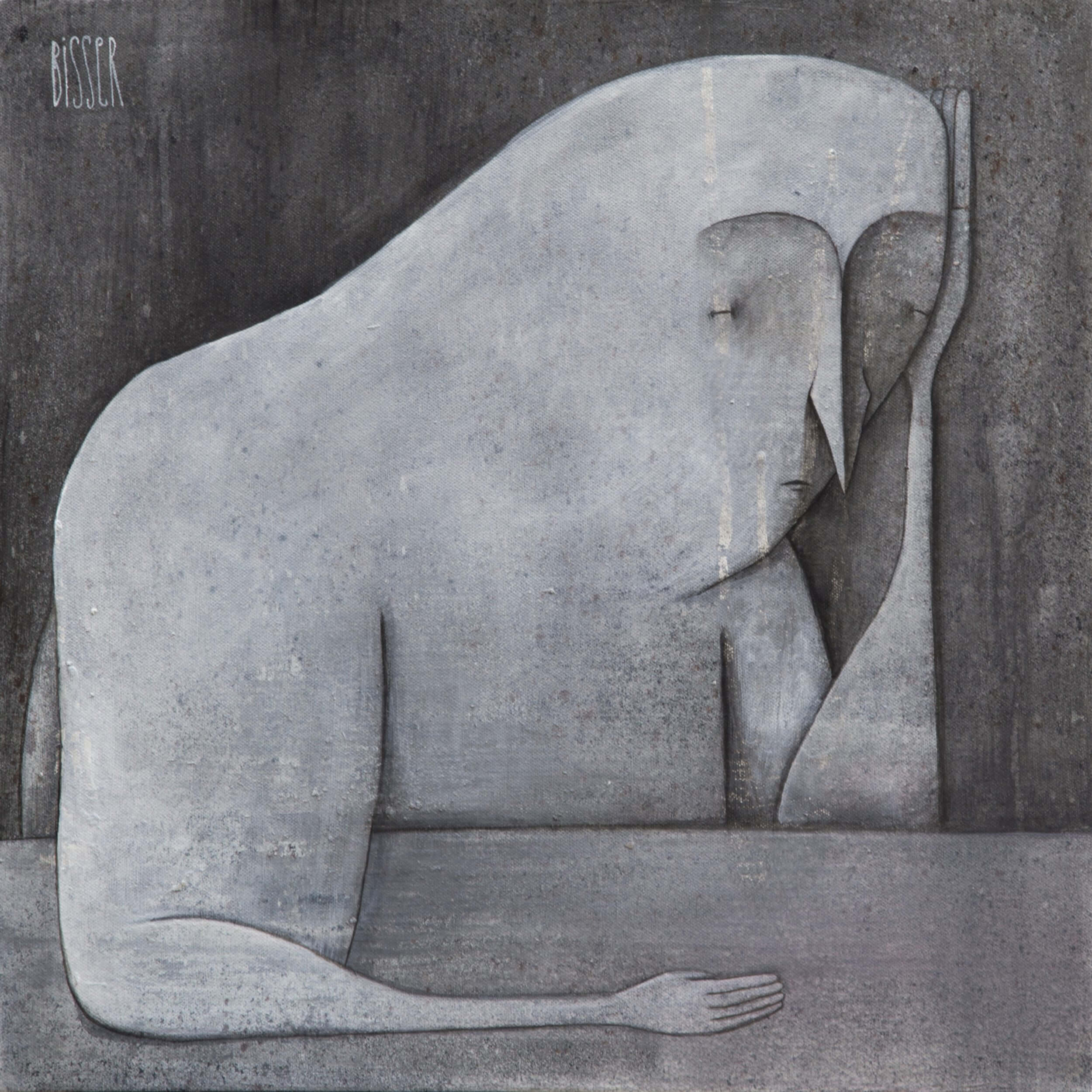 Bisser - Grey Thinking Canvas