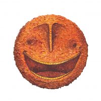 Bisser - Red Smiley Canvas