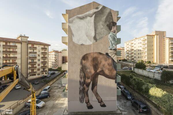 Hyuro, Festiwall, Street art festival, Sicily Photo credit Marcello Bocchieri