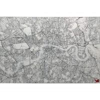 Nils Westergard - London Map Handsprayed on wood