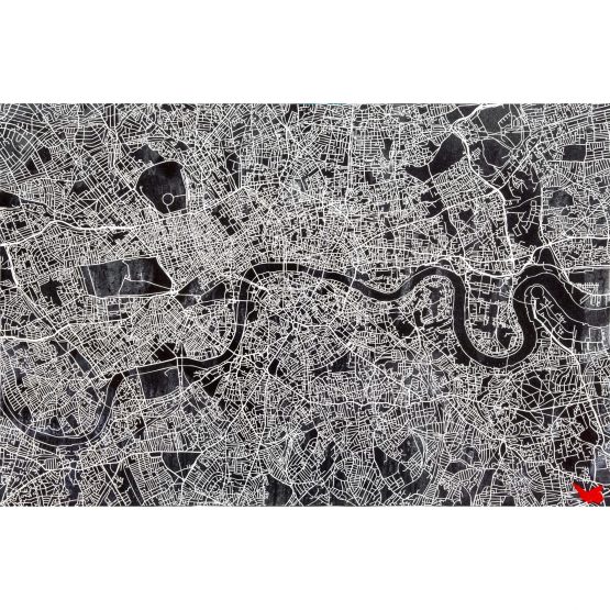 Nils Westergard, Stencil cut map of London, Underground 2016