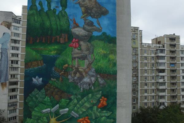 Dima Fatum, Art United Us, Street art Kiev, Ukraine. Photo credit @Dronarium