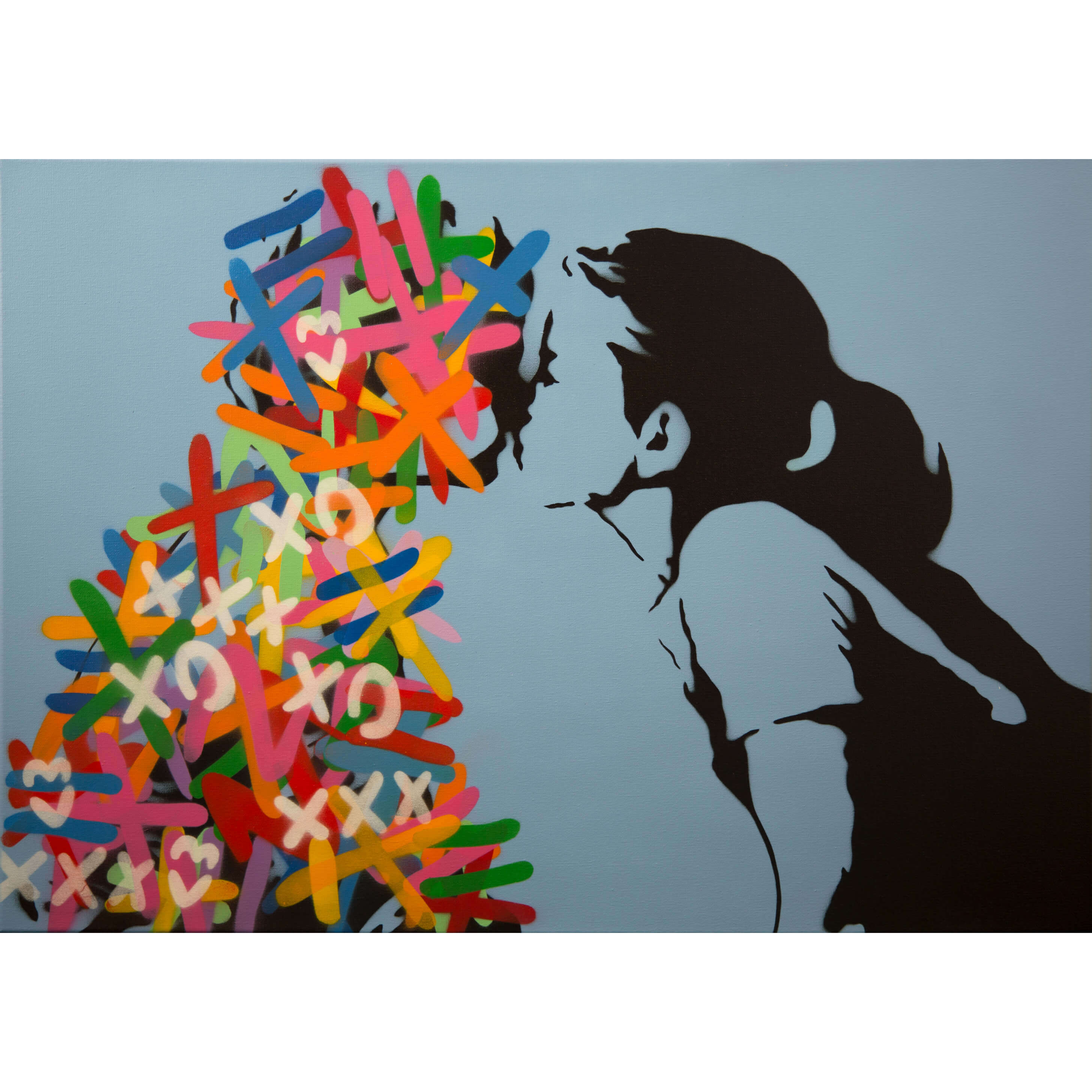 3F - The Kiss (Baby Blue Edition) Canvas