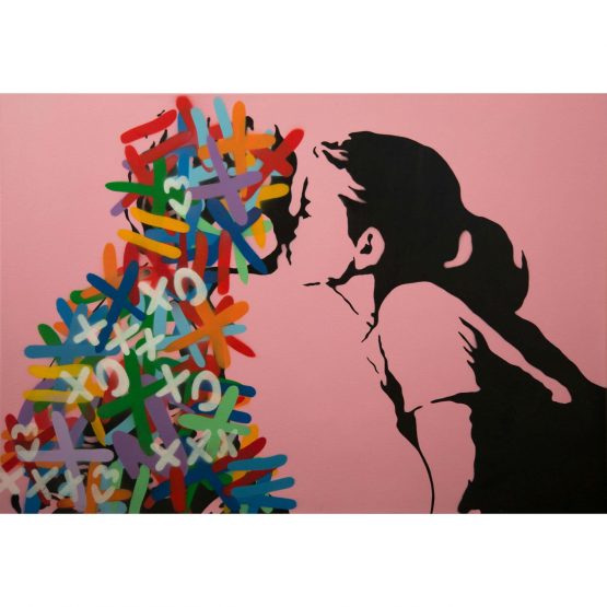 3F - The Kiss (Electric Pink Edition) Canvas