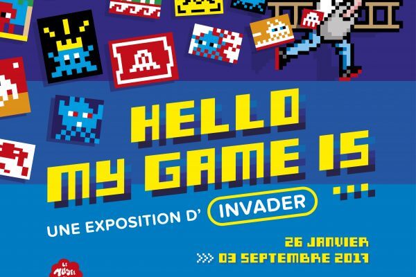 Affiche de l'exposition Paris 2017 credit Invader / le Musée en Herbe