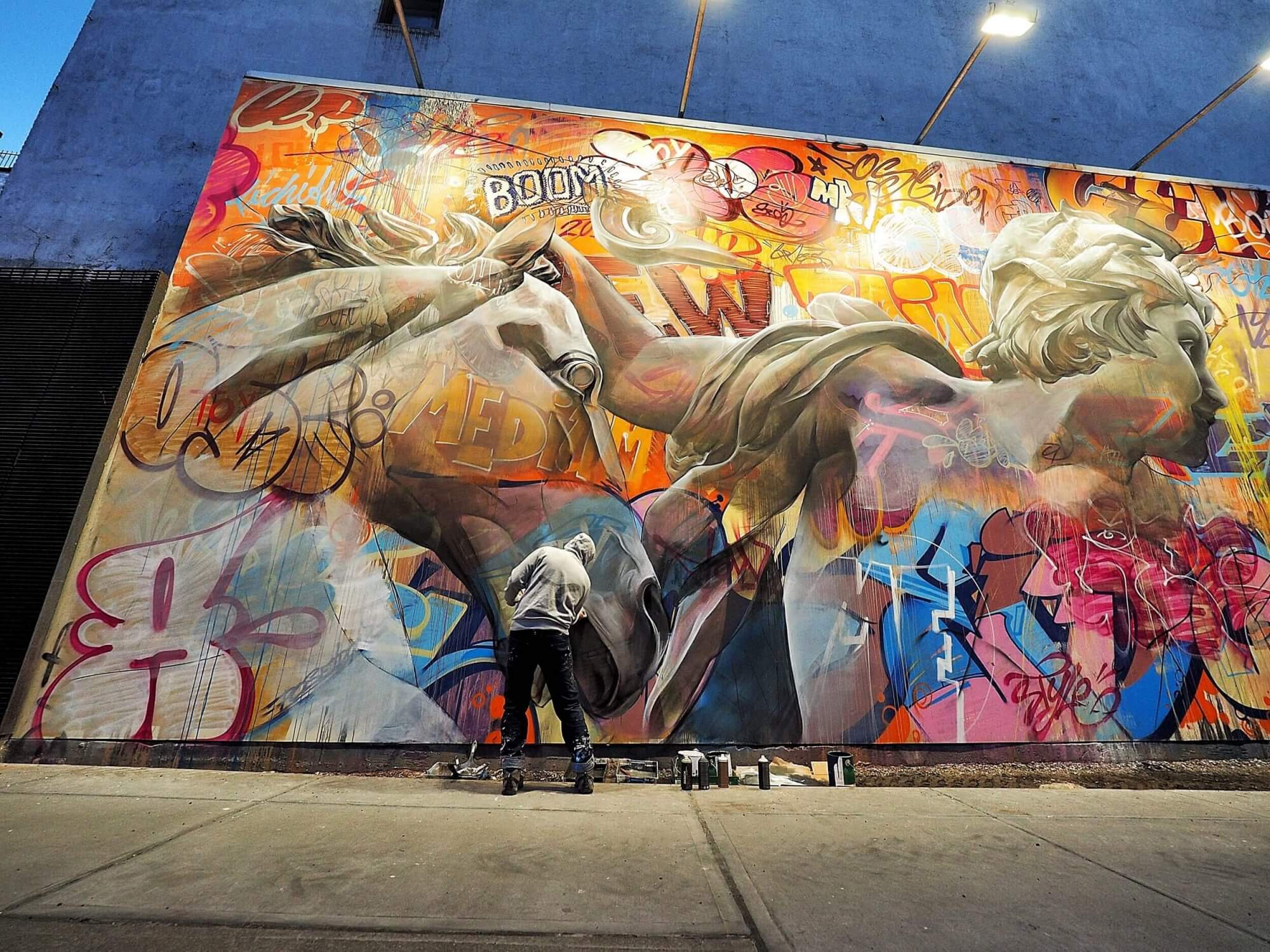 PichiAvo, Houston Bowery Street Art Wall, New York. Photo credit @just_a_spectator