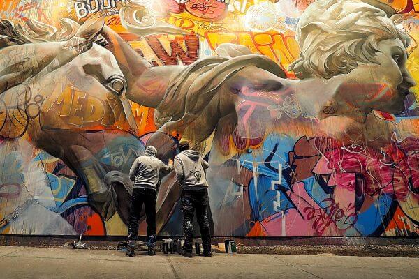 PichiAvo, Houston Bowery Street Art Wall, New York. Photo credit @just_a_spectator