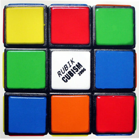 Space Invader - Rubik Cubism Print