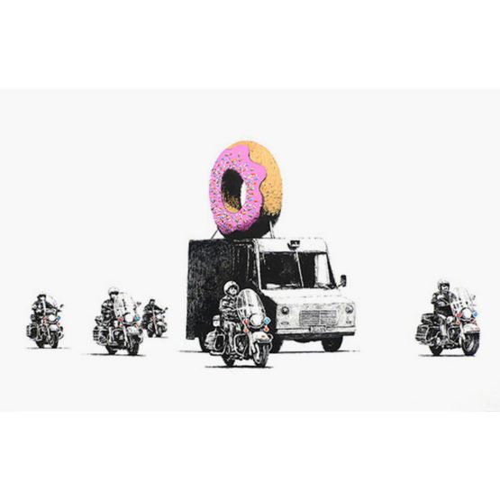 Banksy - Strawberry Donuts (Pink) Print