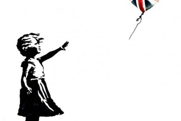 Banksy's UK Girl with Balloon Election Souvenir Special Print Release, 2017. photo Credit Banksy