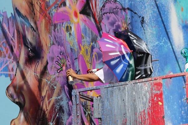 David Choe, Houston Bowery Street Art Wall, New York 2017. Photo credit @just_a_spectator