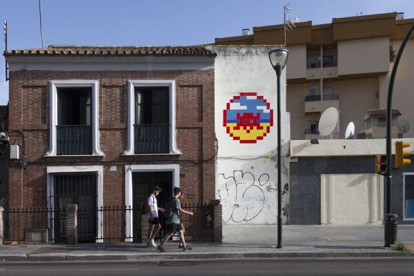 Invader's invasion of Malaga 2017. Photo credit Invader