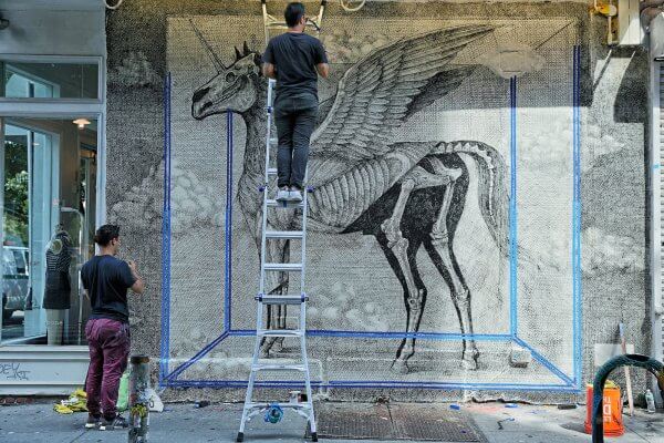 Alexis Diaz, Street Art Mural, rag and bone wall, New York. Photo Credit Just_a_spectator