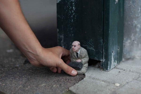 Isaac Cordal, Street Art Akerselva River, Nuart Oslo 2017. Photo Credit Trym Schade Warloe