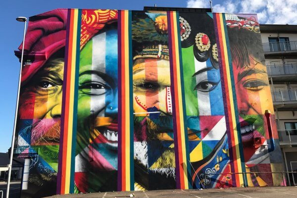 Kobra, Art for All in the World, Street Art Project, Sandefjord Norway 2017. Photo Credit Art for All in the World.