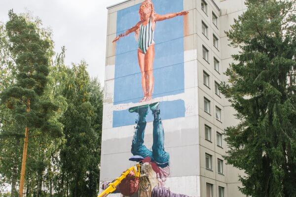 Fintan Magee, UPEA Street Art Festival, Finland. Photo Credit Salakari.