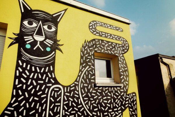 Joachim, Cat Street Art Mural , Lier Belgium 2017.