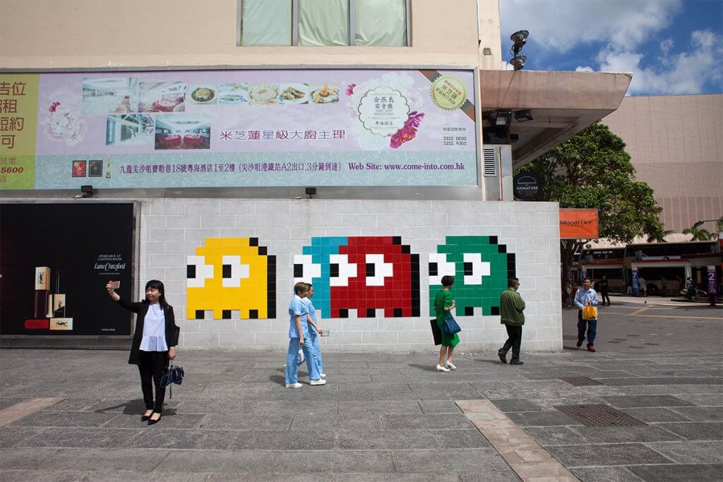 Invader, Space Invasion, Hong Kong 2017. Photo Credit Invader