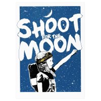 NME - Shoot For The Moon (Gold Edition) Print