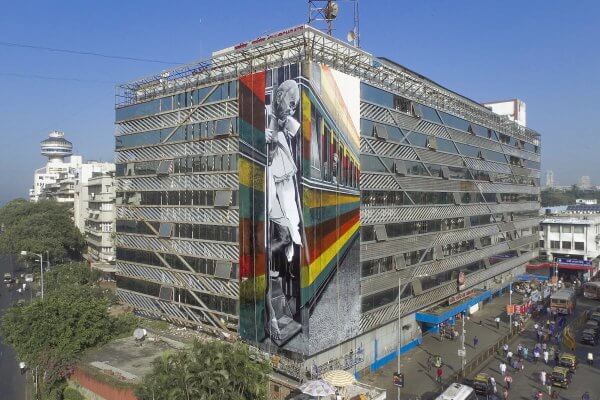 Kobra, St+Art Urban Art Festival Mumbai 2017. Photo Credit Akshat Nauriyal