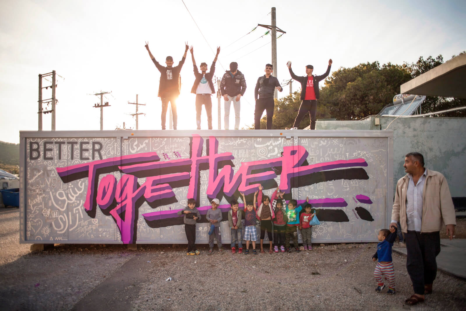 The Schisto Refugee Camp’s Colourful Street Art Project, Greece 2018