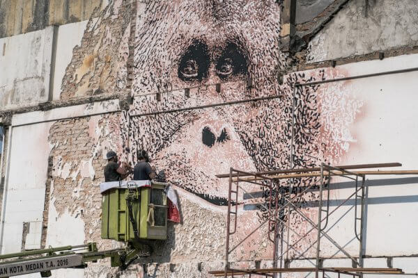 Vhils, Splash & Burn 2018. Photo Credit Skaiste