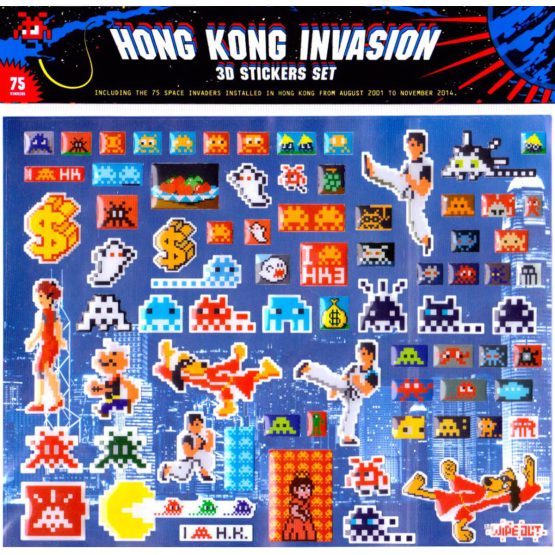 Space Invader - 3D Stickerpack Hong Kong