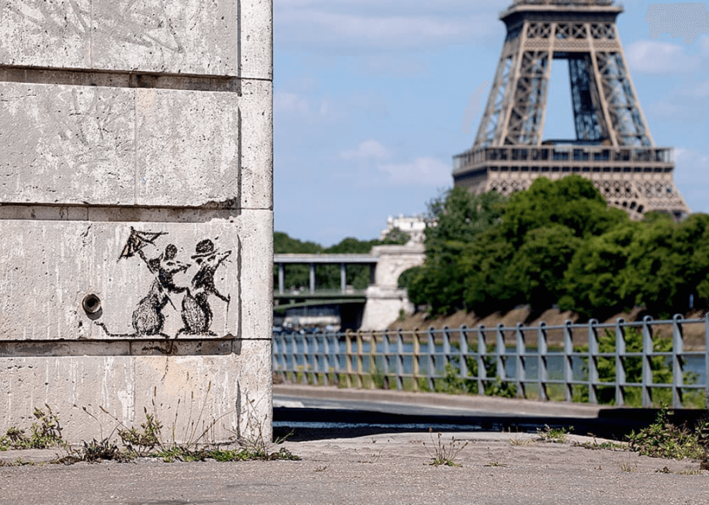 NEW Banksy Stencil Art is causing a Riot in Paris, 2018