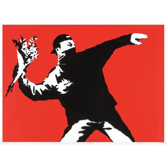 Banksy - Love is in the Air Print