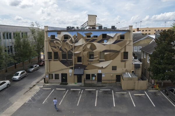 Peeta, Anamorphic-Mural, Downtown Gainesville. Photo Credit Iryna Kanishcheva