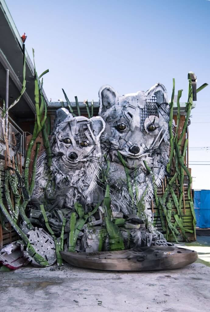 Bordalo II, Wild Wild Waste, Big Trash Animal Zoo, Life is Beautiful Festival, downtown Las Vegas 2018. Photo Credit JustKids