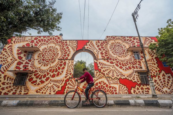 NesPoon, Lodhi Art Festival, Delhi 2019. Photo credit Pranav Gohil