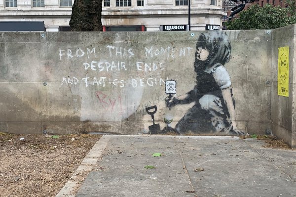 Banksy Mural, Extinction Rebellion protests, Marble Arch, London 2019. Photo Credit GraffitiStreet