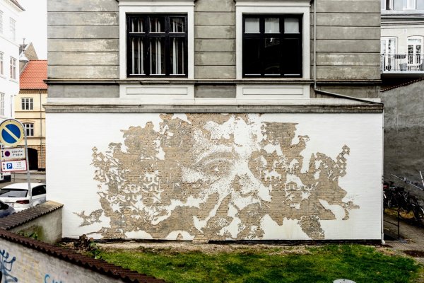 VHILS,”Out in the Open”, Aalborg 2019. Photo Credit VHILS studio