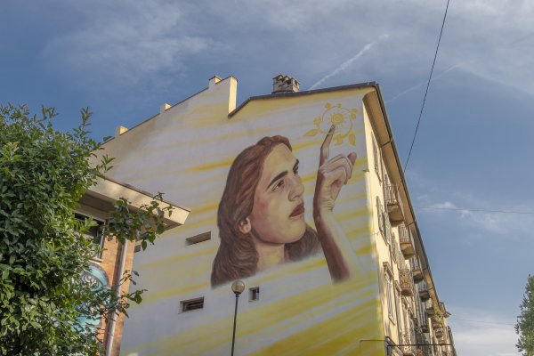 ​Jorge Rodriguez-Gerada and Lavazza 'TOward 2030' What Are You Doing? Street Art Project, Turin ITALY 2019. Photo Credit Alessandro Genitori