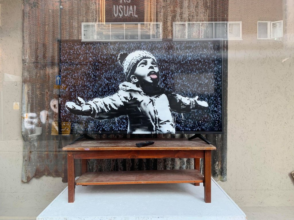 Banksy ' Gross Domestic Product' Photo Credit GraffitiStreet.com